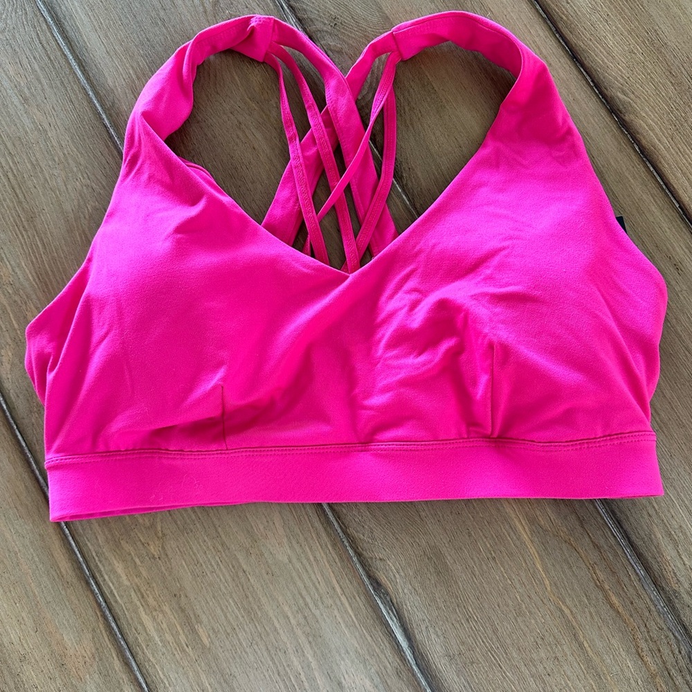 Ideology Pink Criss-Cross Sports Bra